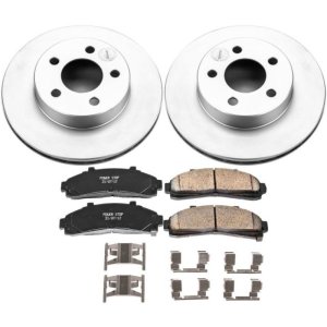 Ford Explorer Brake Kit - Front - PowerStop - Z17 Evolution Geomet Coated Rotors + Low-Dust Ceramic Pads - `95-`01