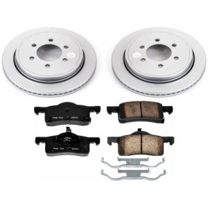 Ford Expedition Brake Kit - Rear - PowerStop - Geomet Coated Rotors + Low-Dust Ceramic Pads - `02-`06