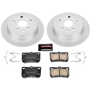 Lexus IS250 Brake Kit - Rear - PowerStop - Geomet Coated Rotors + Z17 Low-Dust Ceramic Pads - `06-`13