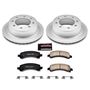 Chevrolet Express 2500 Brake Kit - Rear - PowerStop - Fully Geomet Coated Rotors + Z17 Low-Dust Ceramic Pads - `06-`17