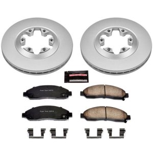 Chevrolet Colorado Brake Kit - Front - PowerStop - Genuine Geomet Coated Rotors + Z17 Low-Dust Ceramic Pads - `04-`08
