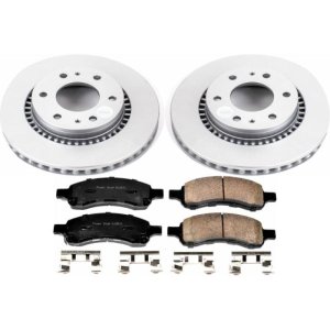 Buick Rainier Brake Kit - Front - PowerStop - Z17 Evolution Geomet Coated Rotors + Low-Dust Ceramic Pads - `06-`07