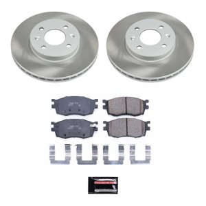 Dodge Dakota Brake Kit - Front + Rear - PowerStop - Geomet Coated Rotors + Low-Dust Ceramic Pads - `03-`04