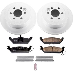 Dodge Dakota Brake Kit - Rear - PowerStop - Geomet Coated Rotors + Z17 Low-Dust Ceramic Pads - `03-`04
