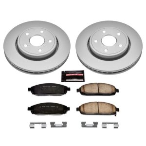 Jeep Commander Brake Kit - Front - PowerStop - Z17 Evolution Geomet Coated Rotors + Low-Dust Ceramic Pads - `06-`10