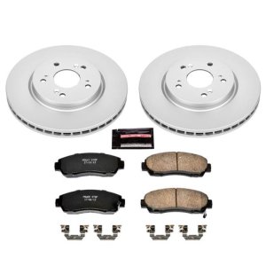 Acura RDX Brake Kit - Front - PowerStop - Geomet Coated Rotors + Z17 Low-Dust Ceramic Pads - `07-`12