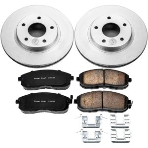 Infiniti I30 Brake Kit - Front - PowerStop - Z17 Evolution Geomet Coated Rotors + Z17 Low-Dust Ceramic Pads - `00-`01