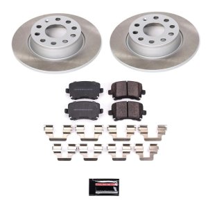 Toyota Sequoia Brake Kit - Front + Rear - PowerStop - Genuine Geomet Coated Rotors + Low-Dust Ceramic Pads - `01-`07