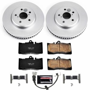 Lexus LS430 Brake Kit - Front - PowerStop - Z17 Evolution Geomet Coated Rotors + Low-Dust Ceramic Pads - `01-`06