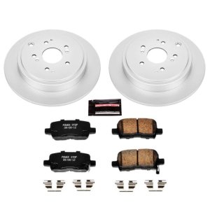 Acura MDX Brake Kit - Rear - PowerStop - Geomet Coated Rotors + Z17 Low-Dust Ceramic Pads - `01-`06