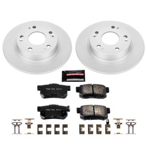 Acura TSX Brake Kit - Rear - PowerStop - Geomet Coated Rotors + Z17 Low-Dust Ceramic Pads - `04-`08
