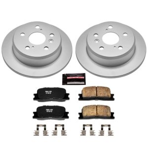 Lexus ES300 Brake Kit - Rear - PowerStop - Z17 Evolution Geomet Coated Rotors + Low-Dust Ceramic Pads - `02-`03