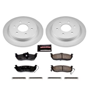 Infiniti QX56 Brake Kit - Rear - PowerStop - Z17 Evolution Geomet Coated Rotors + Low-Dust Ceramic Pads - `04-`10
