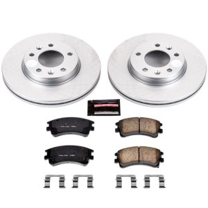 Mazda 6 Brake Kit - Front - PowerStop - Z17 Evolution Geomet Coated Rotors + Z17 Low-Dust Ceramic Pads - `03-`05