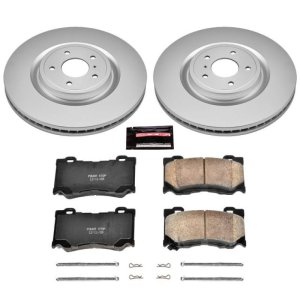 Infiniti M37 Brake Kit - Front - PowerStop - Geomet Coated Rotors + Z17 Low-Dust Ceramic Pads - `11-`13