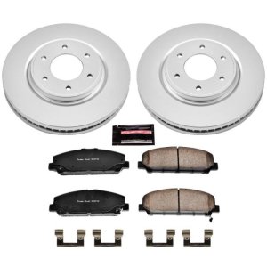 Infiniti QX56 Brake Kit - Front - PowerStop - Z17 Evolution Geomet Coated Rotors + Low-Dust Ceramic Pads - `08-`10