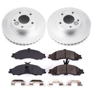 Pontiac GTO Brake Kit - Front - PowerStop - Geomet Coated Rotors + Z17 Low-Dust Ceramic Pads - 2004