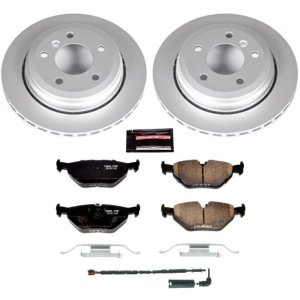 BMW 3 Series Brake Kit - Rear - PowerStop - Genuine Geomet Coated Rotors + Carbon-Fiber Ceramic Pads - `01-`05 BMW 3 Series Brake Kit - Rear - PowerStop - Genuine Geomet Coated Rotors + Carbon-Fiber Ceramic Pads - `01-`05