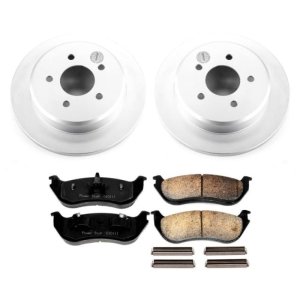 Ford Crown Victoria Brake Kit - Rear - PowerStop - Z17 Evolution Geomet Coated Rotors + Low-Dust Ceramic Pads - `96-`02