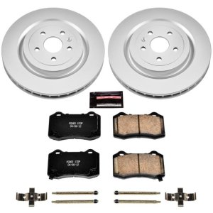 Cadillac CTS Brake Kit - Rear - PowerStop - Geomet Coated Rotors + Z17 Ceramic Pads - `09-`19