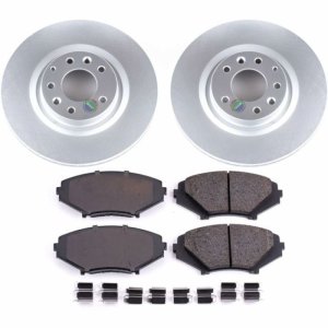 Mazda RX-8 Brake Kit - Front - PowerStop - Z17 Evolution Geomet Coated Rotors + Z17 Low-Dust Ceramic Pads - `04-`11
