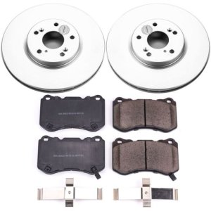 Acura TL Brake Kit - Front - PowerStop - Z17 Evolution Geomet Coated Rotors + Low-Dust Ceramic Pads - `04-`08