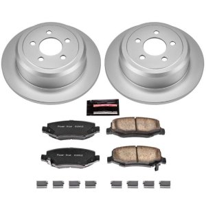 Dodge Nitro Brake Kit - Rear - PowerStop - Genuine Geomet Coated Rotors + Z17 Low-Dust Ceramic Pads - `07-`11
