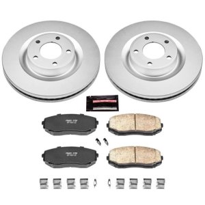 Ford Edge Brake Kit - Front - PowerStop - Z17 Evolution Geomet Coated Rotors + Low-Dust Ceramic Pads - `07-`15