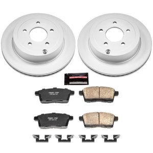 Ford Edge Brake Kit - Rear - PowerStop - Genuine Geomet Coated Rotors + Z17 Low-Dust Ceramic Pads - `07-`10