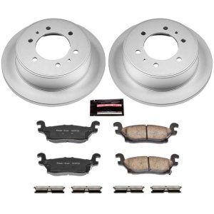 Hummer H3 Brake Kit - Rear - PowerStop - Geomet Coated Rotors + Z17 Low-Dust Ceramic Pads - `06-`10