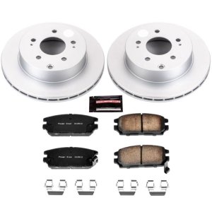 Mitsubishi Galant Brake Kit - Rear - PowerStop - Geomet Coated Rotors + Z17 Ceramic Pads - `07-`09