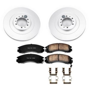 Mitsubishi Montero Brake Kit - Front - PowerStop - Z17 Evolution Geomet Coated + Ceramic Pads - `00-`04