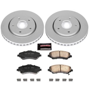 Chrysler Town & Country Brake Kit - Front - PowerStop - Geomet Coated Rotors + Z17 Low-Dust Ceramic Pads - `08-`16