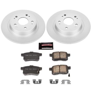Acura TSX Brake Kit - Rear - PowerStop - Z17 Evolution Geomet Coated Rotor + Low-Dust Ceramic Pads - `09-`10