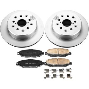 Lexus SC300 Brake Kit - Rear - PowerStop - Z17 Evolution Geomet Coated Rotors + Low-Dust Ceramic Pads - `99-`00
