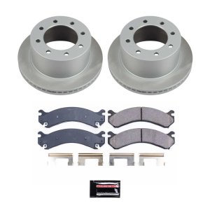 Honda Odyssey Brake Kit - Front + Rear - PowerStop - Geomet Coated Rotors + Low-Dust Ceramic Pads - `02-`04