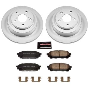 Saab 9-2X Brake Kit - Rear - PowerStop - Genuine Geomet Coated Rotors + Z17 Low-Dust Ceramic Pads - `05-`06