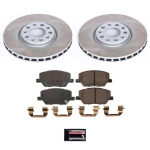 Volkswagen Touareg Brake Kit - Front + Rear - PowerStop - Slotted/Drilled Rotors + Carbon-Fiber Ceramic Pads - `04-`06