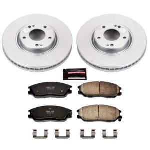Hyundai XG350 Brake Kit - Front - PowerStop - Z17 Evolution Geomet Coated Rotors + Low-Dust Ceramic Pads - `03-`05