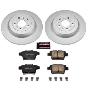 Ford Five Hundred Brake Kit - Rear - PowerStop - Genuine Geomet Coated Rotors + Z17 Evolution Low-Dust Ceramic Pads - `05-`07