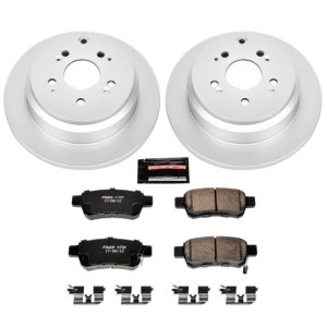 Honda Odyssey Brake Kit - Rear - PowerStop - Z17 Evolution Geomet Coated Rotors + Low-Dust Ceramic Pads - `05-`10