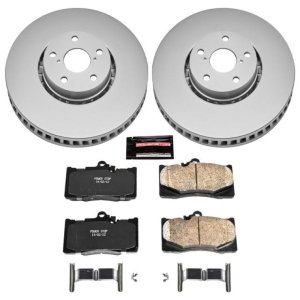 Lexus GS350 Brake Kit - Front - PowerStop - Geomet Coated Rotors + Z17 Low-Dust Ceramic Pads - `07-`11