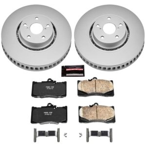 Lexus GS350 Brake Kit - Front - PowerStop - Z17 Evolution Geomet Coated Rotors + Ceramic Pads - `07-`11