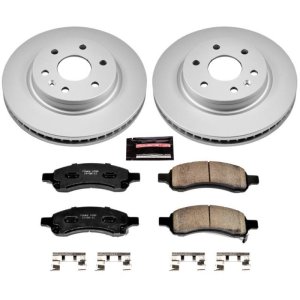 Buick Enclave Brake Kit - Front - PowerStop - Genuine Geomet Coated Rotors + Z17 Low-Dust Ceramic Pads - `08-`17