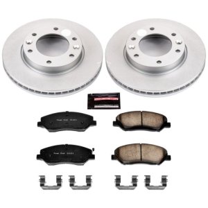 Hyundai Entourage Brake Kit - Front - PowerStop - Geomet Coated Rotors + Z17 Low-Dust Ceramic Pads - `07-`08