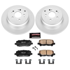 Acura MDX Brake Kit - Rear - PowerStop - Z17 Evolution Geomet Coated Rotors + Low-Dust Ceramic Pads - `07-`13