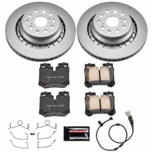 Lexus LS460 Brake Kit - Rear - PowerStop - Geomet Coated Rotors + Z17 Low-Dust Ceramic Pads - `07-`09
