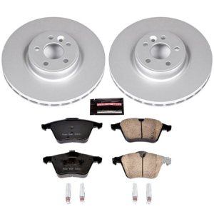 Volvo S60 Brake Kit - Front - PowerStop - Geomet Coated Rotors + Z23 Carbon-Fiber Ceramic Pads - `15-`18