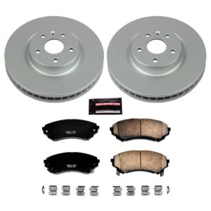 Cadillac CTS Brake Kit - Front - PowerStop - Geomet Coated Rotors + Z17 Low-Dust Ceramic Pads - `08-`14