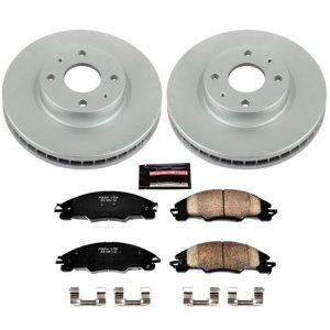 Ford Focus Brake Kit - Front - PowerStop - Genuine Geomet Coated Rotors + Z17 Low-Dust Ceramic Pads - `08-`11